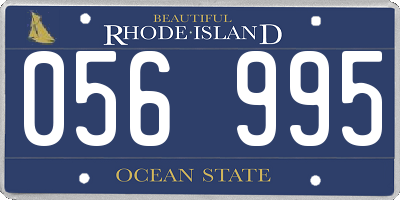 RI license plate 056995