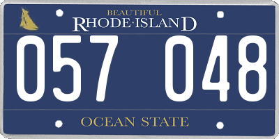 RI license plate 057048