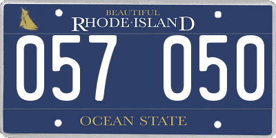 RI license plate 057050