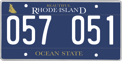 RI license plate 057051
