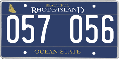 RI license plate 057056