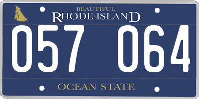 RI license plate 057064