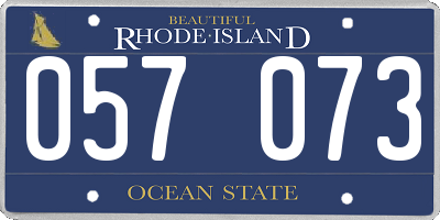RI license plate 057073