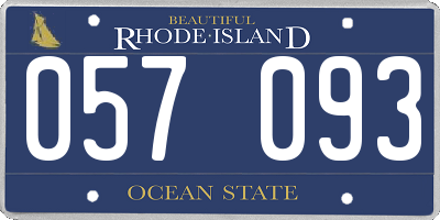 RI license plate 057093