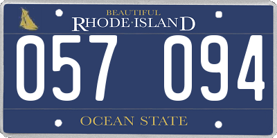 RI license plate 057094