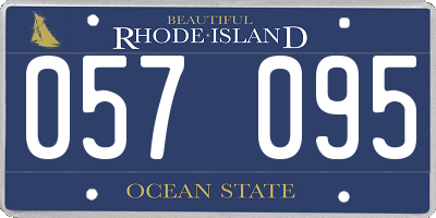 RI license plate 057095