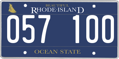 RI license plate 057100