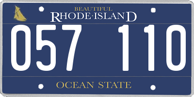 RI license plate 057110
