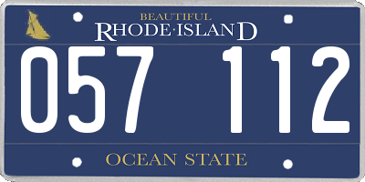 RI license plate 057112
