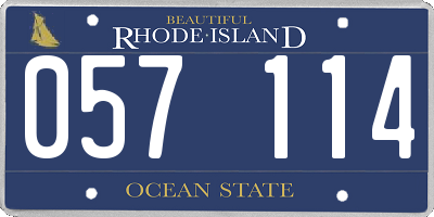 RI license plate 057114