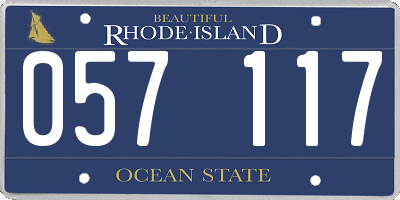 RI license plate 057117