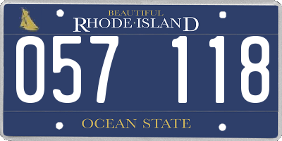 RI license plate 057118