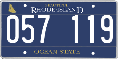 RI license plate 057119