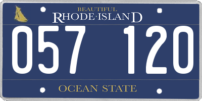 RI license plate 057120
