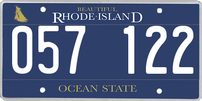 RI license plate 057122