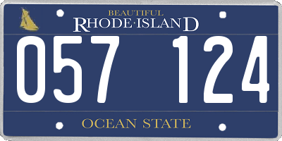 RI license plate 057124
