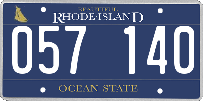 RI license plate 057140