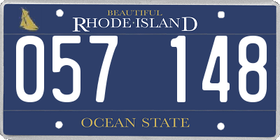 RI license plate 057148