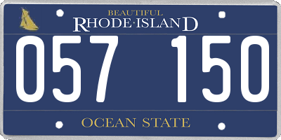 RI license plate 057150