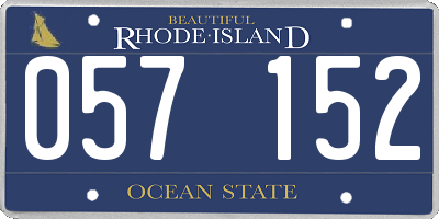 RI license plate 057152