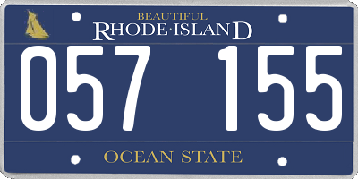 RI license plate 057155