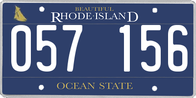 RI license plate 057156