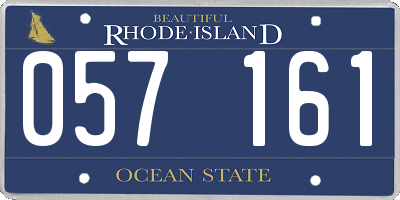 RI license plate 057161