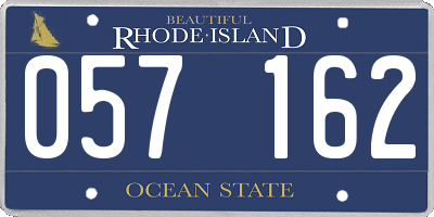 RI license plate 057162