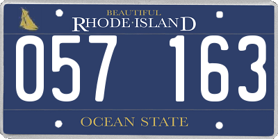 RI license plate 057163