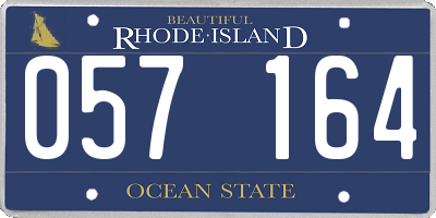 RI license plate 057164
