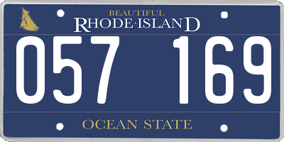RI license plate 057169