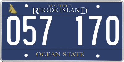 RI license plate 057170