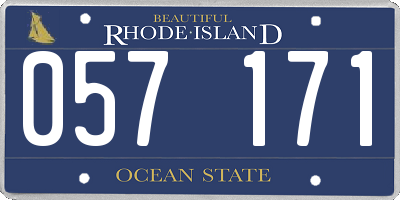 RI license plate 057171