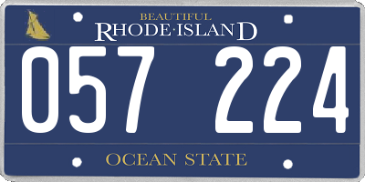 RI license plate 057224