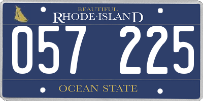 RI license plate 057225