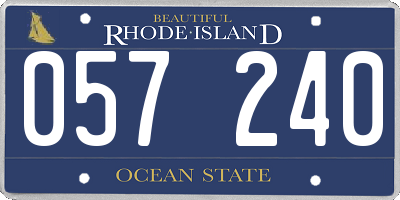 RI license plate 057240
