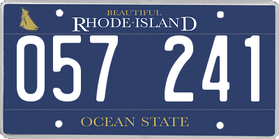 RI license plate 057241