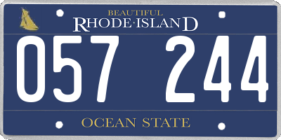 RI license plate 057244