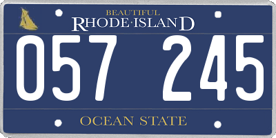 RI license plate 057245