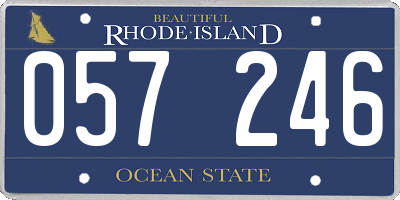 RI license plate 057246