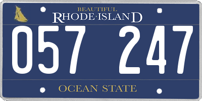 RI license plate 057247