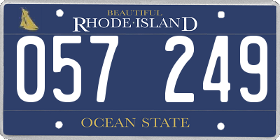 RI license plate 057249
