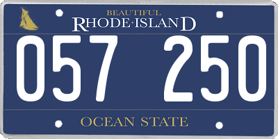 RI license plate 057250