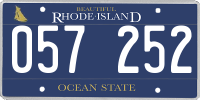 RI license plate 057252