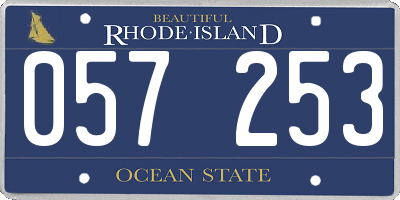 RI license plate 057253