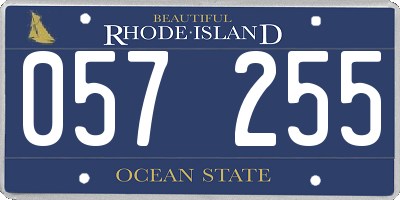 RI license plate 057255