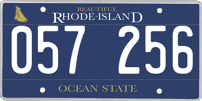 RI license plate 057256