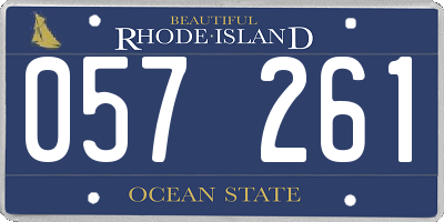 RI license plate 057261