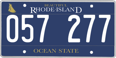 RI license plate 057277