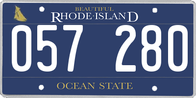 RI license plate 057280